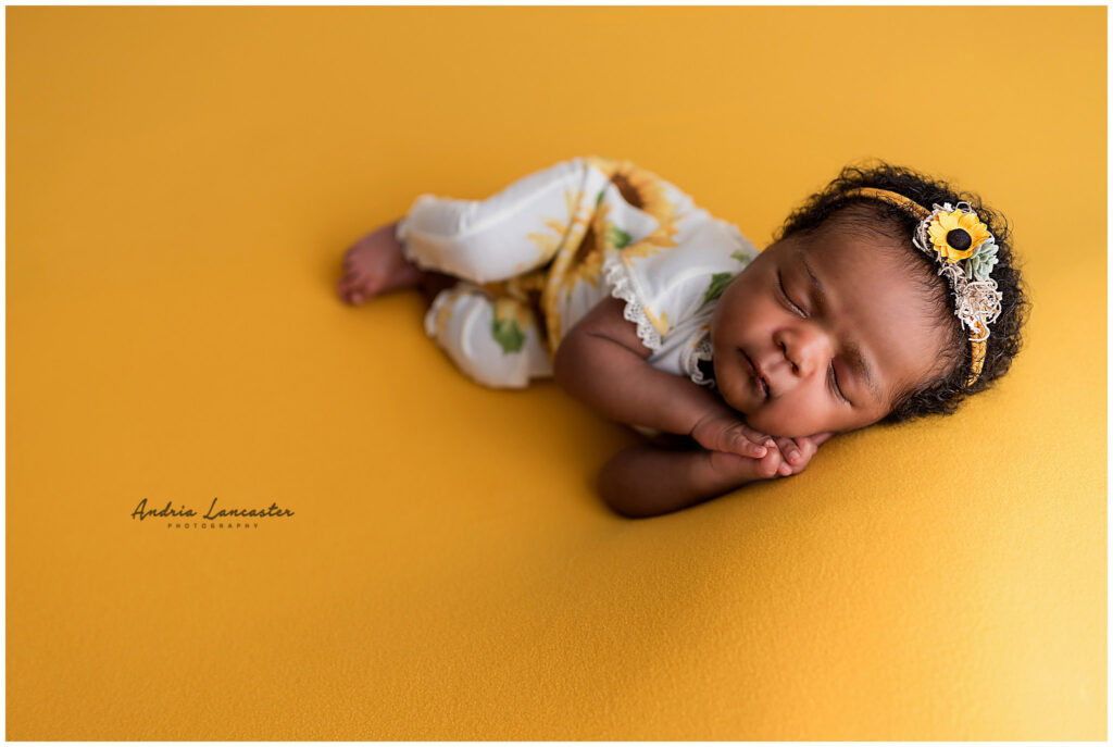 side laying pose newborn portraits